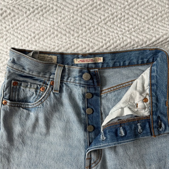 LEVI’S Ribcage Split Flare High Rise Jeans - Picture 7 of 12